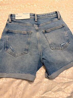 Arizona Jean Company Light Blue Rolled Cuff Midi Denim Shorts